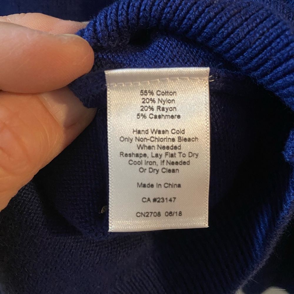 Talbots Royal Blue Crewneck Sweater women - Picture 7 of 7